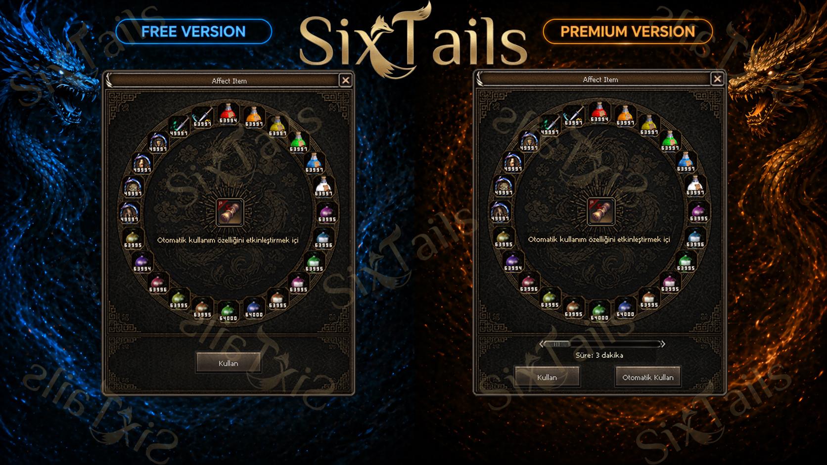 JSON Premium Affect İtem Sistemi
